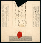 Stamp of Great Britain » 1840 Mulreadys & Caricatures » May Dates 1840 (May 8) 1d Mulready wrapper sent within London, cancelled by crisp red MC