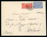 Stamp of Saudi Arabia » 1934 Kingdom Issues to date 1935 Cover from Jeddah to Milan, rated 4g, franked