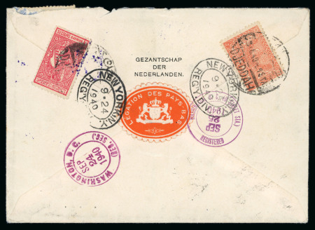 1940 Registered airmail letter Jeddah to Washington,