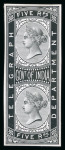 Stamp of India » Telegraph Stamps 1869-78 series of 11 die proofs in black on glazed card, stamp-size