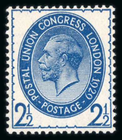 Stamp of Great Britain » King George V » 1924-36 Issues 1929 Postal Union Congress 2 1/2d mint n.h. with inverted watermark variety
