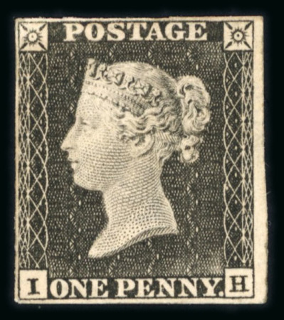 Stamp of Great Britain » 1840 1d Black and 1d Red plates 1a to 11 1840 1d grey-black pl.1a IH, close to good margins, unused