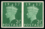 Stamp of Great Britain » King Edward VIII 1936 (Nov 27) Edward VII Coronation essays, 2 1/2d in set of four imperf. pairs showing the King from the Percy Metcalfe effigy