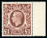 Stamp of Great Britain » King George VI 1939-48 Arms High Values 2s6d to £1 set of imprimaturs