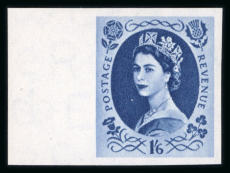 Stamp of Great Britain » Queen Elizabeth II 1955-58 Wildings (wmk St. Edward's crown) 1/2d to 1s6d set of 18 imperf. imprimaturs