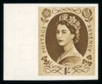 Stamp of Great Britain » Queen Elizabeth II 1955-58 Wildings (wmk St. Edward's crown) 1/2d to 1s6d set of 18 imperf. imprimaturs