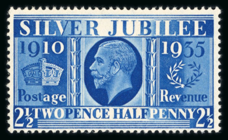Stamp of Great Britain » King George V » 1924-36 Issues 1935 Silver Jubilee 2 1/2d Prussian blue mint n.h.