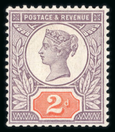 Stamp of Great Britain » 1855-1900 Surface Printed » 1887-1900 Jubilee Issue & 1891 £1 Green 1887-1900 Jubilee issue 2d set of 12 colour trials with purple head pate