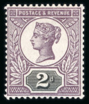 Stamp of Great Britain » 1855-1900 Surface Printed » 1887-1900 Jubilee Issue & 1891 £1 Green 1887-1900 Jubilee issue 2d set of 12 colour trials with purple head pate