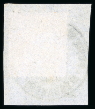 1866, 1 pia claret typographed with surcharge, on small piece