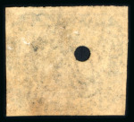 Stamp of Australia » Western Australia 1855 4d slate blue watermark sideways, with 3mm punch hole as used by the Commissariat and Convict Departmen