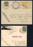 Stamp of India » 1855-1946 De La Rue and later Crown Colony Issues 1934-35 India (Saugor & Sikkim) 4 items rocket mail covers & card