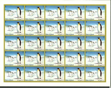 Stamp of United Arab Emirates » Umm al Qiwain 1972, Penguins 250 complete sets MNH imperforate in