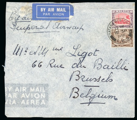 Stamp of Malaysia » Malaysian States » Selangor 1936-37 Lot of four airmail covers with 1935-36 definitives