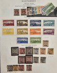 Stamp of German States » Wurttemberg 1851-1923 collection on printed pages with a useful range of earlier issues used