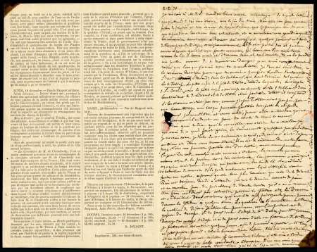 1870, Gazette des Absents n°18 avec supplément le plan