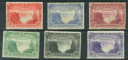 Stamp of Rhodesia 1905 Opening of Victoria Falls mint set, revenue usage and Mashonaland Railway Company documents