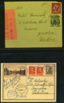 Stamp of Romania » Collections, Lots etc. 1929-41 WWII & Censored Mail: Attractive group of 18 covers & cards
