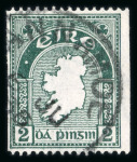Stamp of Ireland » Definitives 1922 SE 2d blue-green, experimental coil, perf. 15