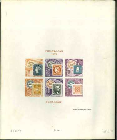 Stamp of Colonies françaises » Colonies Francaise Collections et Lots (Après Indépendance) 1960-1980, Tchad lot très peu commun d'essais de couleur