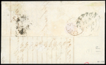 Stamp of Great Britain » 1840 2d Blue (ordered by plate number) 1843 (Jul 14) entire with 1840 2d blue pl.1 AD tied by a good strike of the London "7" in Maltese Cross