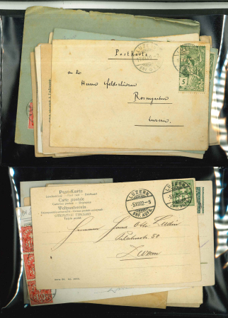 Stamp of Switzerland / Schweiz » Sammlungen 1880-1940, Posten mit 75 Briefen ab ein paar Sitzenden und Stehenden Helvetia