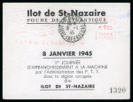 Stamp of France » Libération CANCEL France Libération : 1945, îlot de St-Nazaire trois superbes lettres (Janvier à Mars 1945)