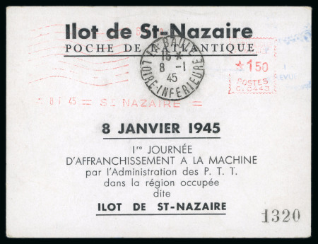 Stamp of France » Libération CANCEL France Libération : 1945, îlot de St-Nazaire trois superbes lettres (Janvier à Mars 1945)
