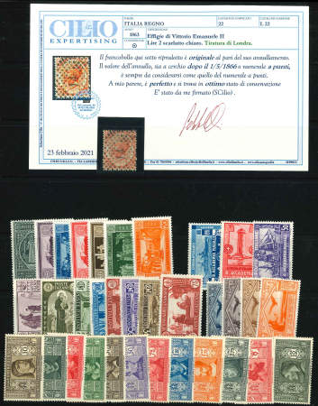 Stamp of Italy » Italy and Areas Collections and Lots Italy : 1863-1935, small collection with good and nice mint ** MNH complete sets.