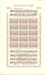 Stamp of Czechoslovakia 1934 National Hymn 1K and 2K in unused souvenir sheets
