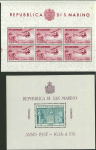 Stamp of Italy » San Marino San Marino : 1937-1965, 14 Souvenir-sheets **/*/used