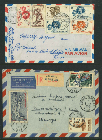 Stamp of Colonies françaises » TAAF TAAF : 1955-1980, bel ensemble de 30 lettres et enveloppes FDC