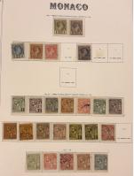 Stamp of Colonies françaises » Monaco Monaco : 1885-1985, dans six classeurs et albums ensemble très intéressant de centaines de timbres  neufs et oblitérés