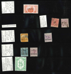 Stamp of British Empire General Collections and Lots Large accumulation on ten pages and stock cards of Nevis, Trinidad, Jamaica, Barbados, most fiscals