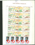 Stamp of Colonies françaises » St. Pierre et Miquelon 1986-1990, dans des pochettes plusieurs centaines de timbres poste et poste aérienne