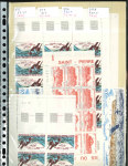 Stamp of Colonies françaises » St. Pierre et Miquelon 1986-1990, dans des pochettes plusieurs centaines de timbres poste et poste aérienne