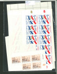 Stamp of Colonies françaises » St. Pierre et Miquelon 1986-1990, dans des pochettes plusieurs centaines de timbres poste et poste aérienne