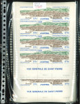 Stamp of Colonies françaises » St. Pierre et Miquelon 1986-1990, dans des pochettes plusieurs centaines de timbres poste et poste aérienne