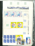 Stamp of Colonies françaises » St. Pierre et Miquelon 1986-1990, dans des pochettes plusieurs centaines de timbres poste et poste aérienne