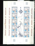 Stamp of Colonies françaises » St. Pierre et Miquelon 1986-1990, dans des pochettes plusieurs centaines de timbres poste et poste aérienne