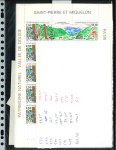 Stamp of Colonies françaises » St. Pierre et Miquelon 1986-1990, dans des pochettes plusieurs centaines de timbres poste et poste aérienne