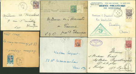 Stamp of France » Collections 1928-1933, trés intéressant lot de 13 lettres différentes