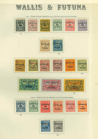 Stamp of Colonies françaises » Wallis et Futuna 1920-1969, sur feuilles Yvert Standard collection neufs