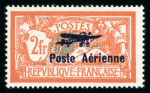 Stamp of France » Poste Aérienne 1927, Y&T PA n° 1, n°2, n° 14 (signé Calves), n° 15, ensemble ** MNH, TB.