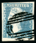 Stamp of Mauritius » 1859 Dardenne Issue (SG 41-44) 1859 Dardenne 2d pale blue, with "feather" retouch