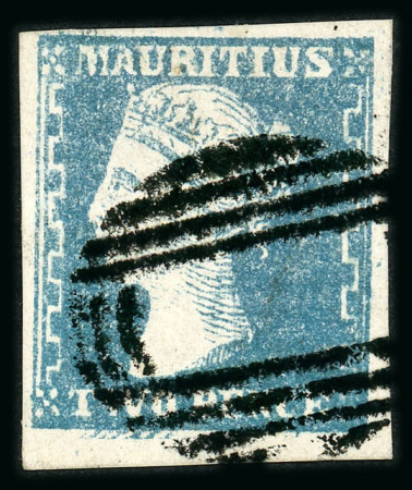 Stamp of Mauritius » 1859 Dardenne Issue (SG 41-44) 1859 Dardenne 2d pale blue, with "feather" retouch