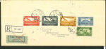 Stamp of Syria 1934, full set on 3 airmail cover via Athens and Vienna