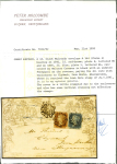 Stamp of Great Britain » 1840 Mulreadys & Caricatures » 1d Lettersheets and Envelopes 1841 (Jun 5) 1d Mulready envelope, stereo A164, sent within Wales with 1840 2d blue and 1841 1d red