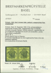 Stamp of Switzerland / Schweiz » Kantonalmarken » Genf 1846, grosser Adler gelbgrün im Paar ungebraucht mit Originalgummi