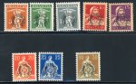 Stamp of Switzerland / Schweiz » Industrielle Kriegswirtschaft 1918, Industrielle Kriegswirtschaft Probedrucke kompletter Satz von 8 Werten